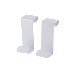 Patère porte suspendue acier x2 blanc 2.8x6x4.5cm