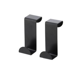 Patère porte suspendue acier x2 noir 2.8x6x4.5cm