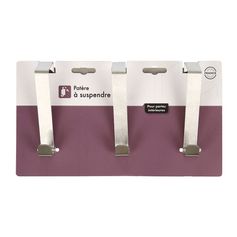 Patère pour portes 3 crochets inox