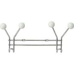 Patère salle de bain 2 crochets métal 31x16.5x5.5cm