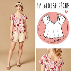 Patron de couture blouse Pêche - CRAFTINE