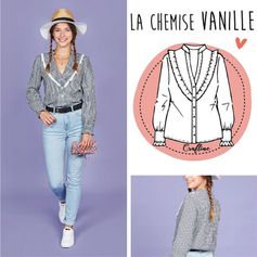 Patron de couture chemise Vanille - CRAFTINE