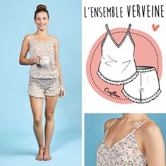 Patron de couture ensemble nuit Verveine - CRAFTINE