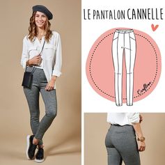 Patron de couture pantalon Cannelle  - CRAFTINE