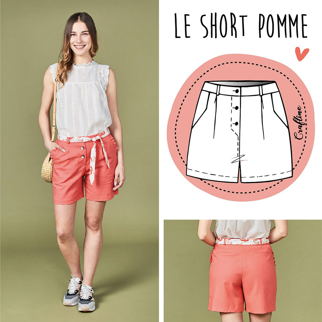 Patron de couture short Pomme - CRAFTINE