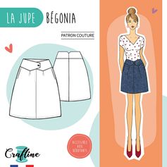 Patron jupe BEGONIA - CRAFTINE