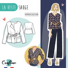 Patron veste Sauge - CRAFTINE