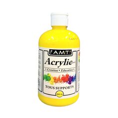 Peinture acrylique jaune 500ml