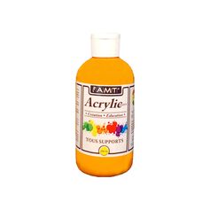 Peinture acrylique jaune d'or 200ml