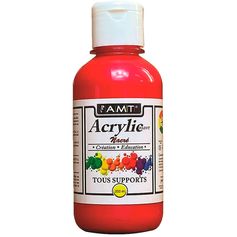 Peinture acrylique nacre rouge 200ml