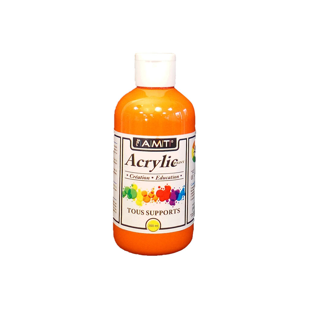 Peinture acrylique orange 200ml
