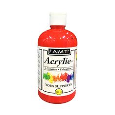 Peinture acrylique rouge 500ml