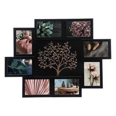 Pêle-mêle 8 photos noir 61x2.5x46cm