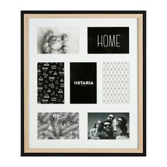 Pêle-mêle CALI noir bois 7 photos 42x49cm