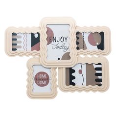 Pêle-mêle KELLY 5 photos fibres de bois 51x40cm