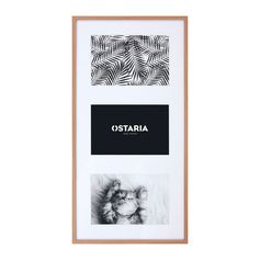 Pêle-mêle M. CLIP bois 3 photos 21x41cm