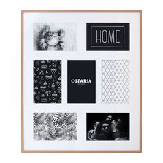 Pêle-mêle M. CLIP bois 7 photos 39x46cm