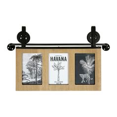 Pèle mêle style industriel HAVANA à 3 vues 48.5x28x4cm