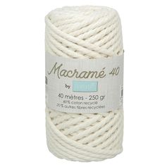 Pelote corde torsadée pour macramé écru 40m