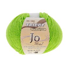 Pelote de laine acrylique JO métallisé vert 50g