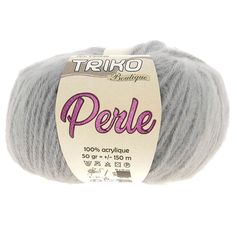 Pelote de laine acrylique PERLE gris 50g