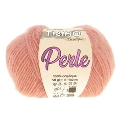 Pelote de laine acrylique PERLE rose 50g