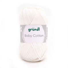 Pelote de laine BABY COTTON blanc 50g