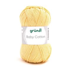Pelote de laine BABY COTTON jaune 50g
