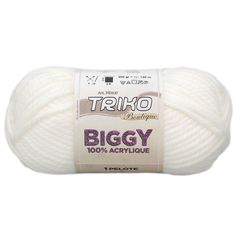 Pelote de laine BIGGY blanc 200g