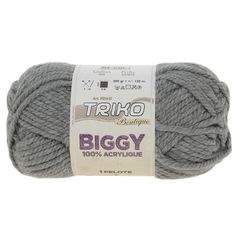 Pelote de laine BIGGY gris 200g