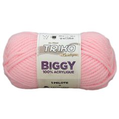 Pelote de laine BIGGY rose 200g