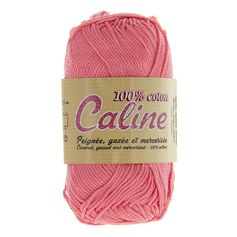 Pelote de laine CALINE coton rose 50g