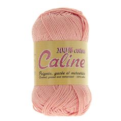 Pelote de laine CALINE coton rose pale 50g