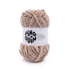 Pelote de laine chenille beige clair 100g | PINGOUIN