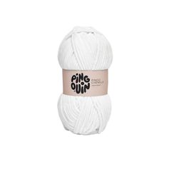 Pelote de laine chenille blanc 100g - PINGOUIN