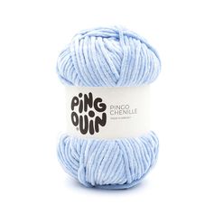 Pelote de laine chenille bleu ciel 100g | PINGOUIN