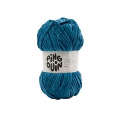 Pelote de laine chenille bleu paon 100g - PINGOUIN