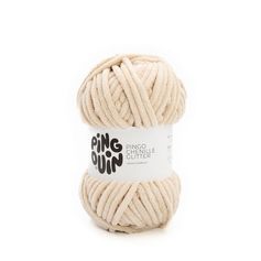 Pelote de laine chenille lin pailleté 100g | PINGOUIN