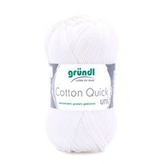 Pelote de laine COTTON QUICK blanc 50g