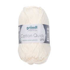 Pelote de laine COTTON QUICK crème 50g