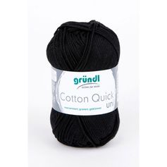 Pelote de laine COTTON QUICK noir 50g