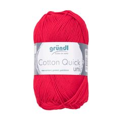 Pelote de laine COTTON QUICK rouge 50g