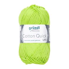 Pelote de laine COTTON QUICK vert 50g