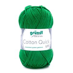 Pelote de laine COTTON QUICK vert 50g