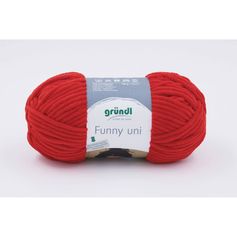 Pelote de laine FUNNY rouge 100g