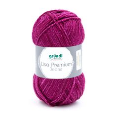 Pelote de laine LISA PREMIUM JEANS fuchsia 50g