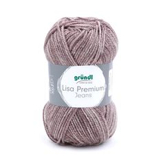 Pelote de laine LISA PREMIUM JEANS marron 50g