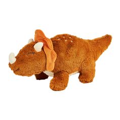 Peluche dinosaure triceratops orange 16x20x44cm