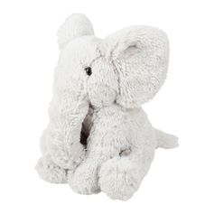 Peluche éléphant gris clair enfant 23x21x22cm