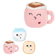 Peluche KAWAII petit-déjeuner 13x11x11cm